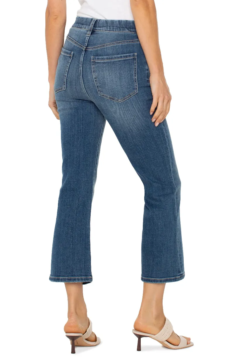 Liverpool Gia Glider® Crop Flare with Exposed Button
