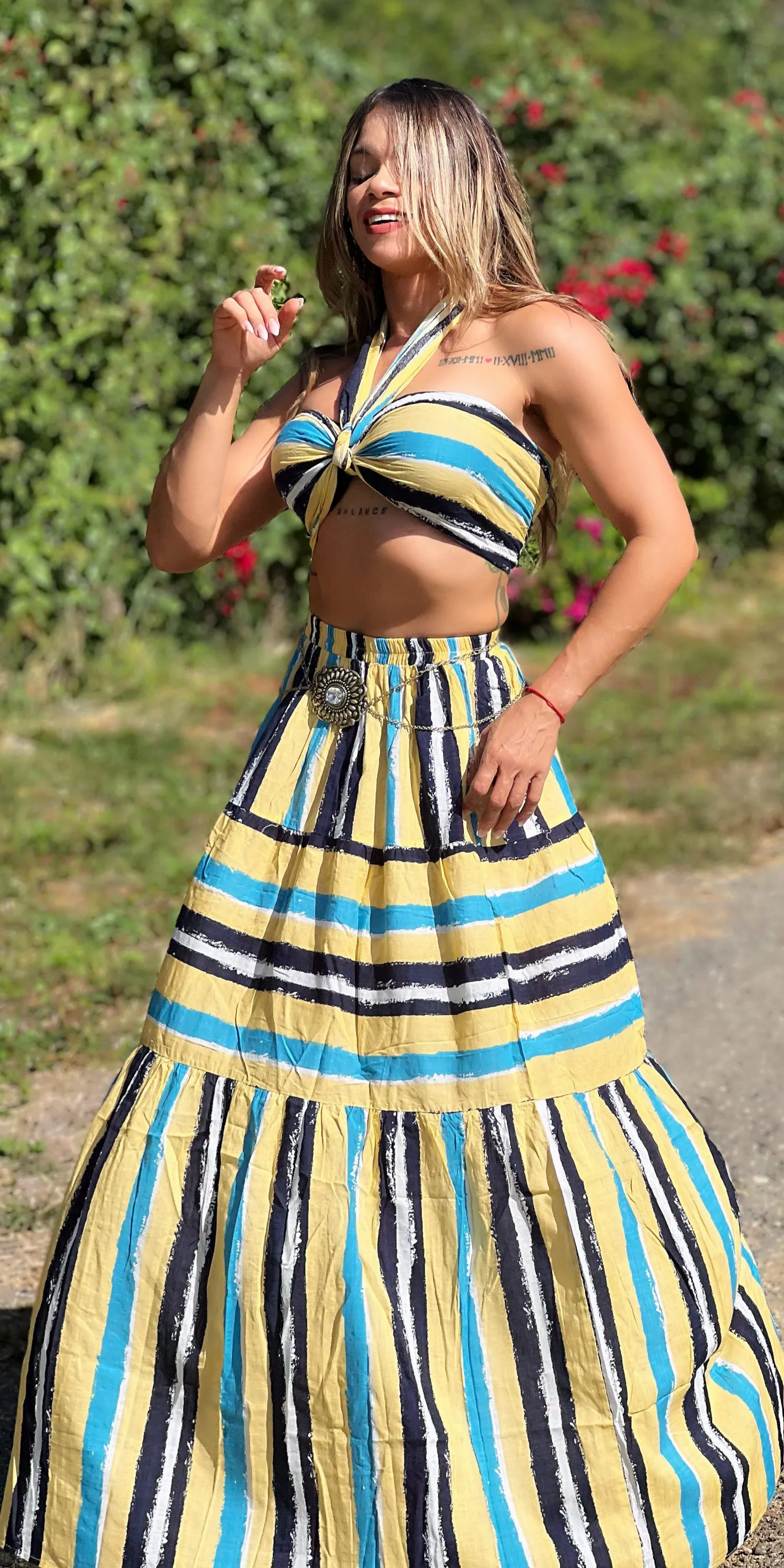 Love Stripes Skirt Set