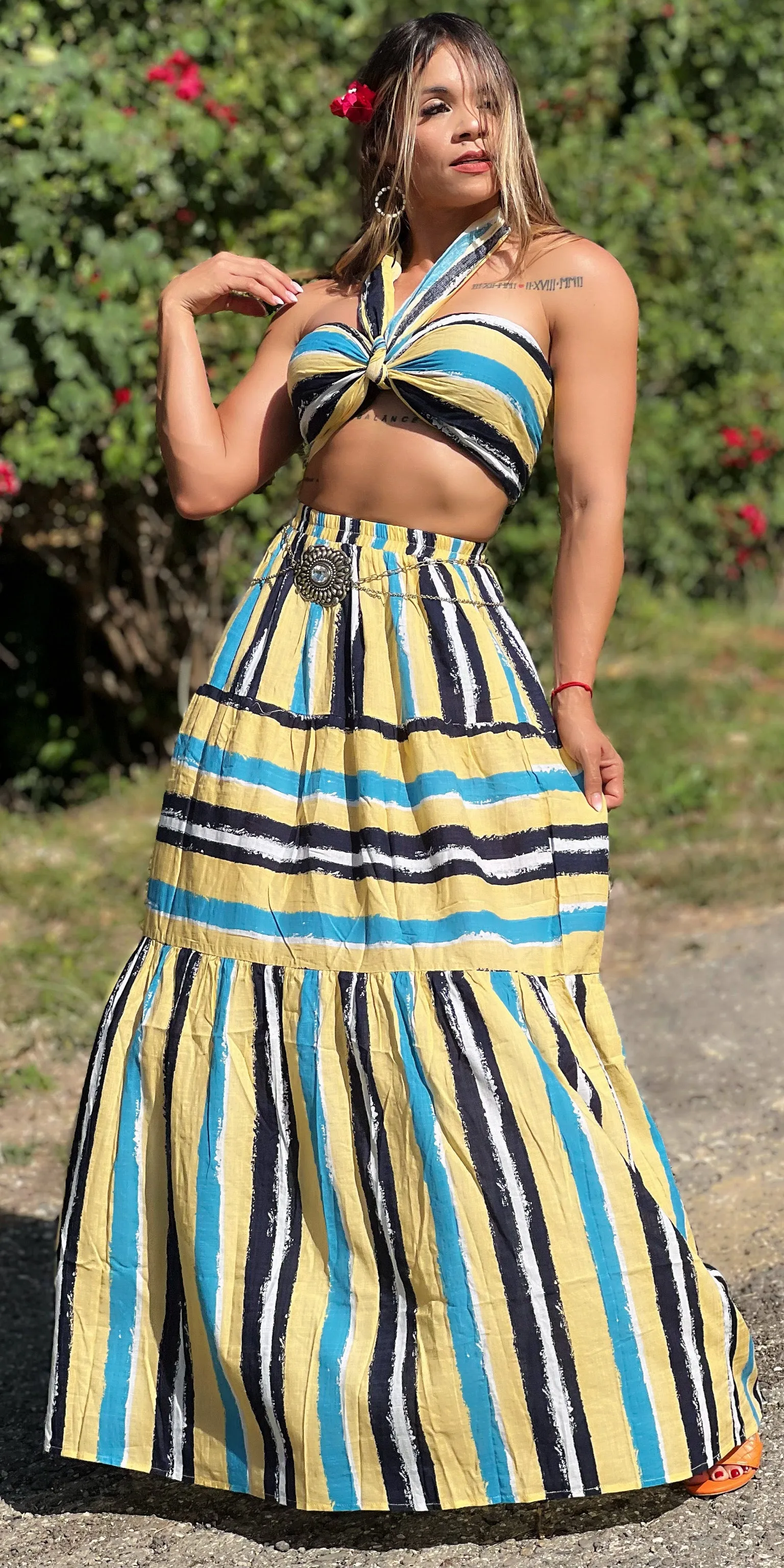 Love Stripes Skirt Set