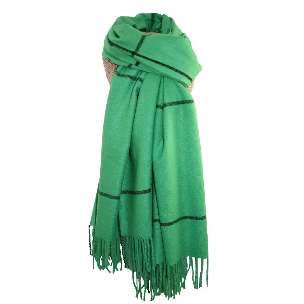 Lua - Cosy Knit Reversible Scarf - Tartan - 190 x 70cms - 4 Colour Options