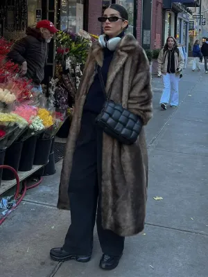 Lucy - Long Faux Fur Coat