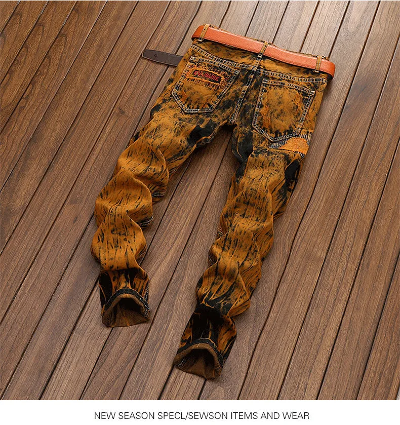 Male hole personality, straight men's Jeans