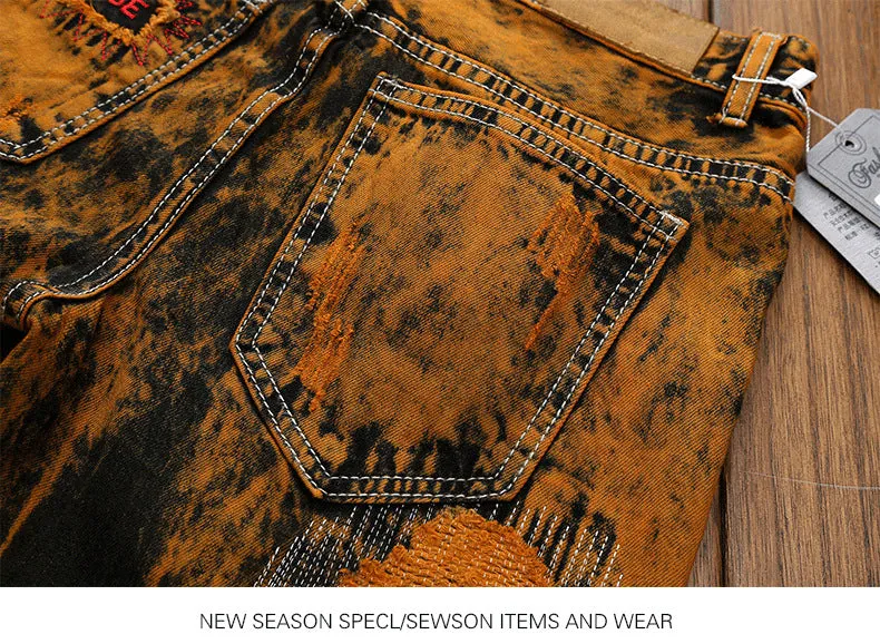 Male hole personality, straight men's Jeans