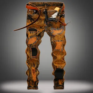 Male hole personality, straight men's Jeans