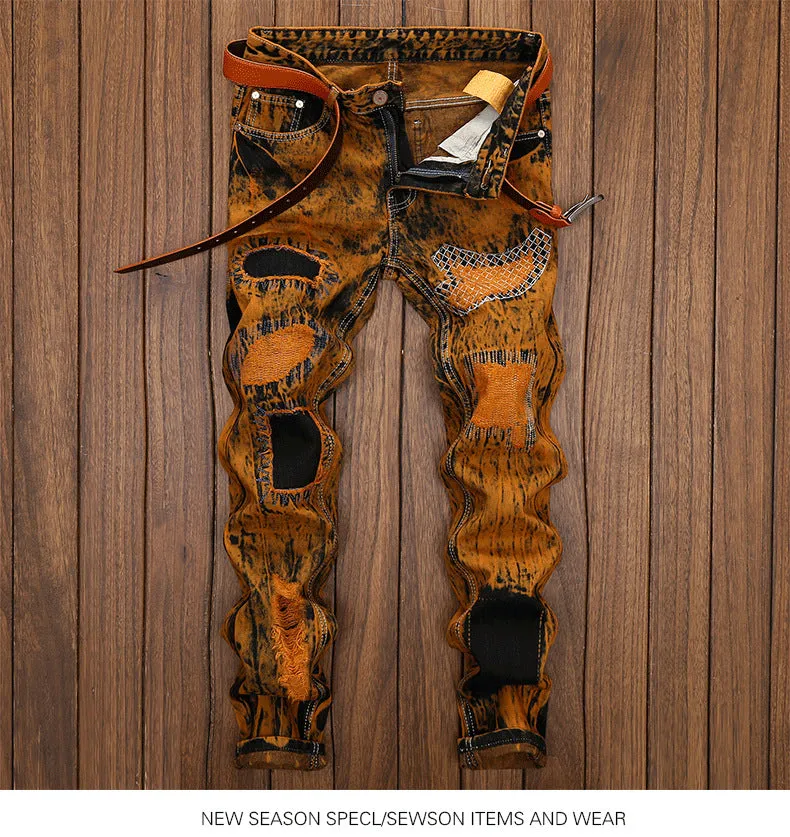 Male hole personality, straight men's Jeans