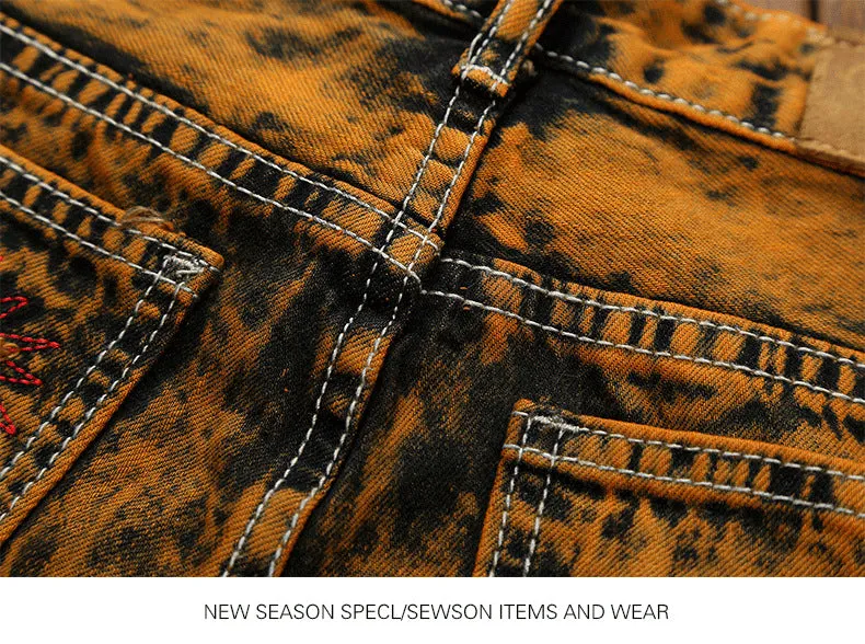 Male hole personality, straight men's Jeans