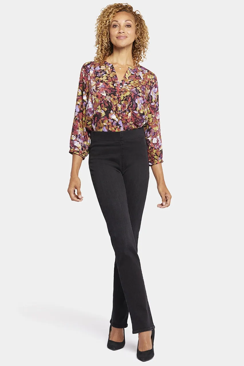 Marilyn Straight Pull-On Jeans Dark Grey SpanSpring™ Denim | Legend