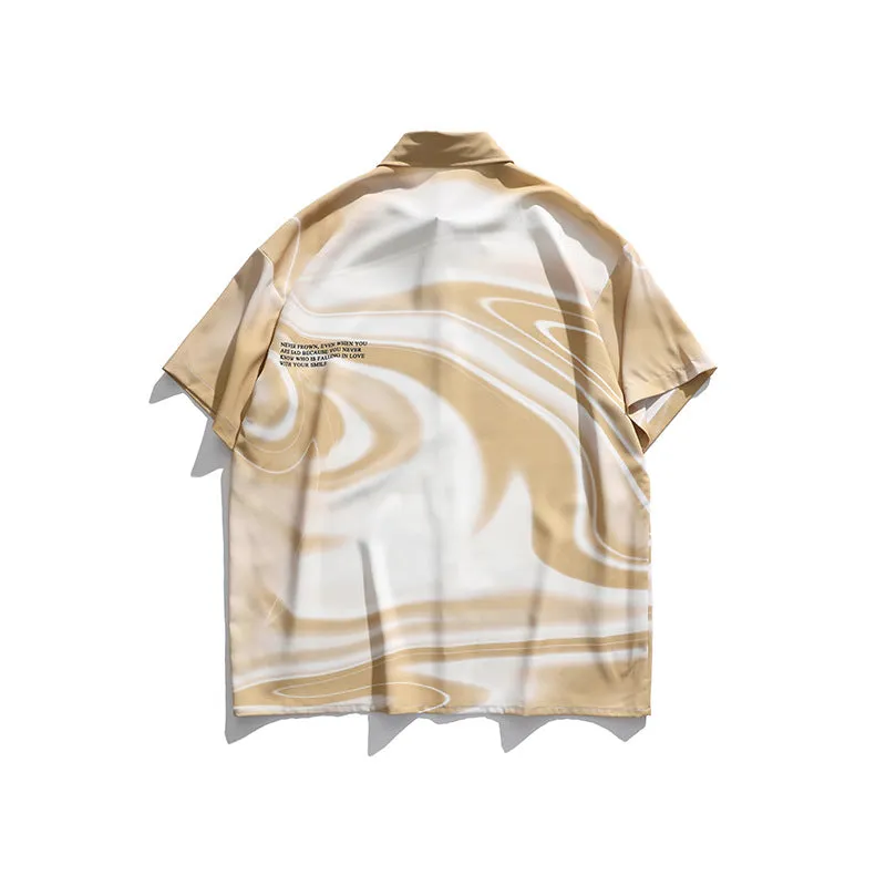 Men T-Shirt Summer Printed Shirt Casual Youth Short Sleeve Men