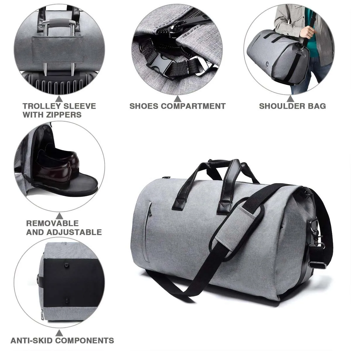 Men's Convertible Garment Duffle Bag