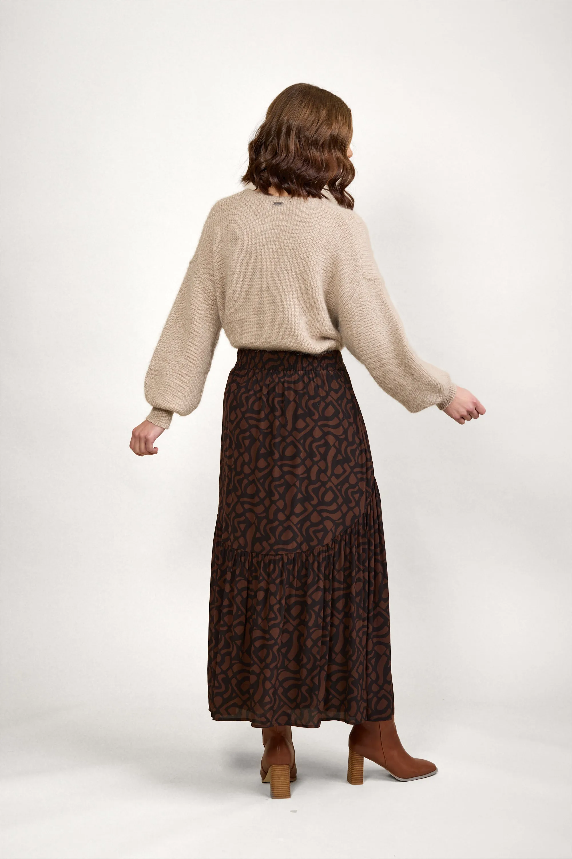 Milan Skirt -Mocha