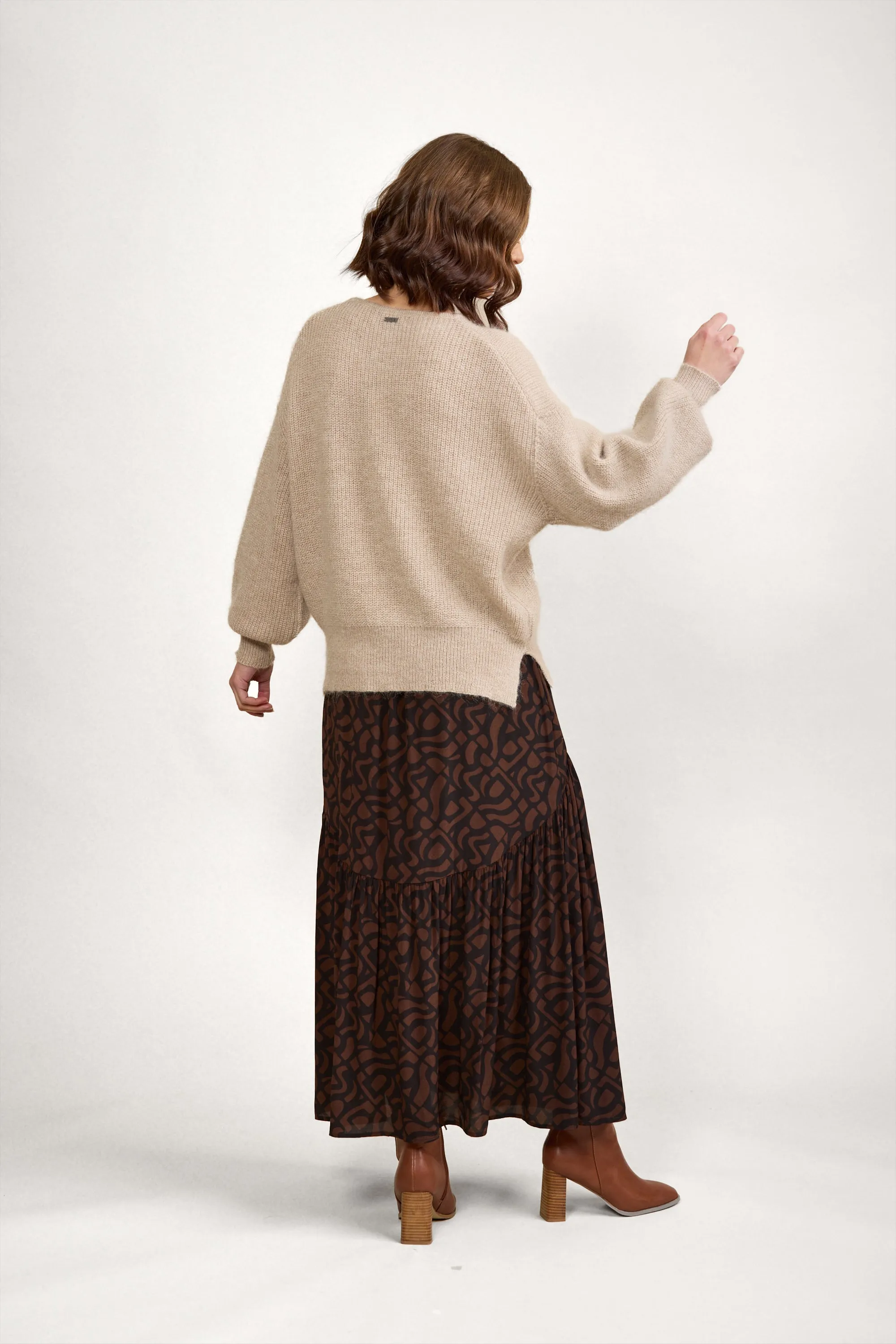 Milan Skirt -Mocha