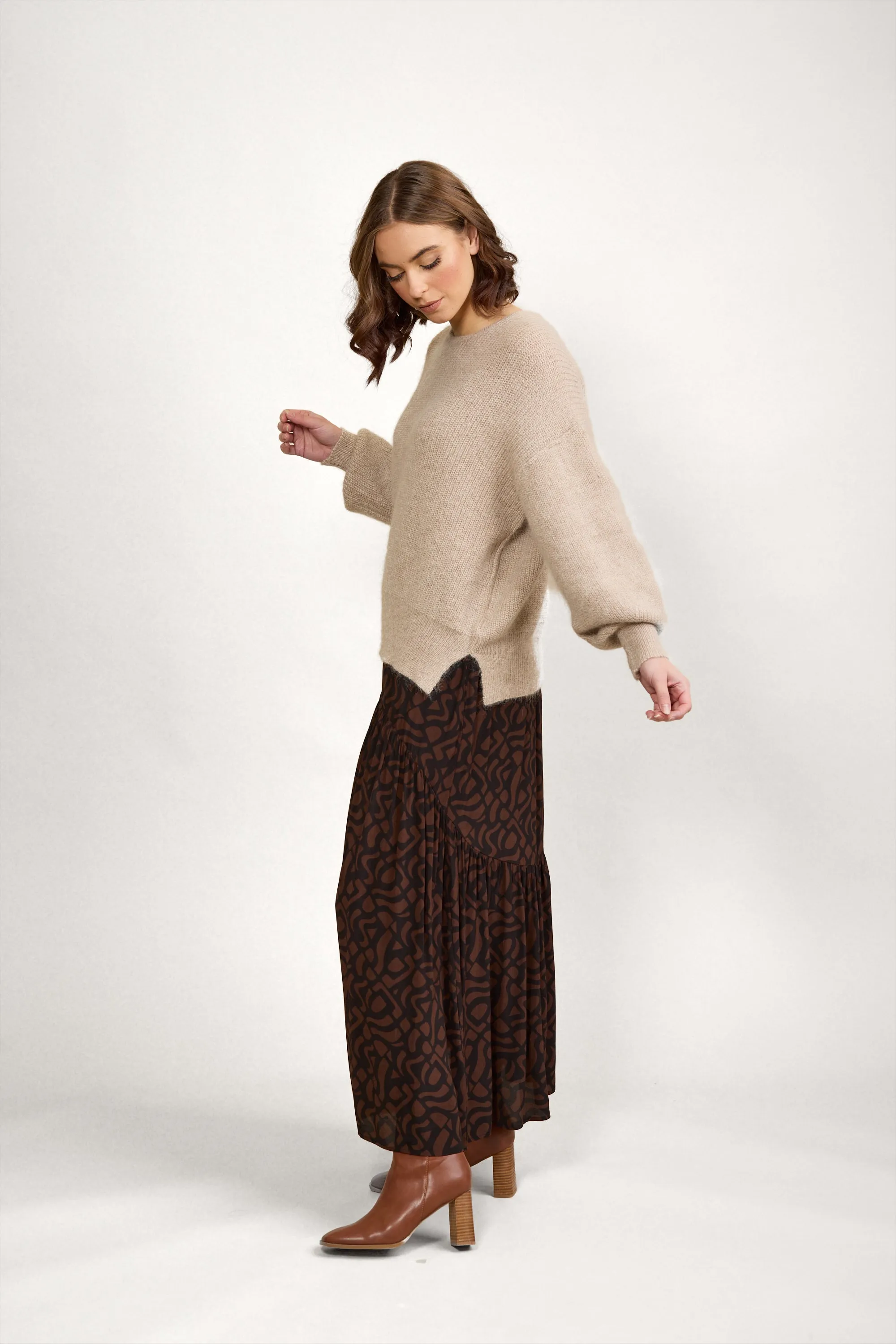 Milan Skirt -Mocha