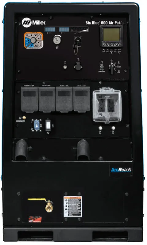 Miller Big Blue 600 Air Pak (Deutz) Diesel Welder w/ArcReach 907750