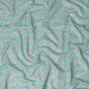 Multicolor synthetic silk fabric with same tone embroidery having sequins in stripe design-D16423
