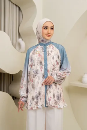 Muraya Shirt & Scarf Set Ivory Moss