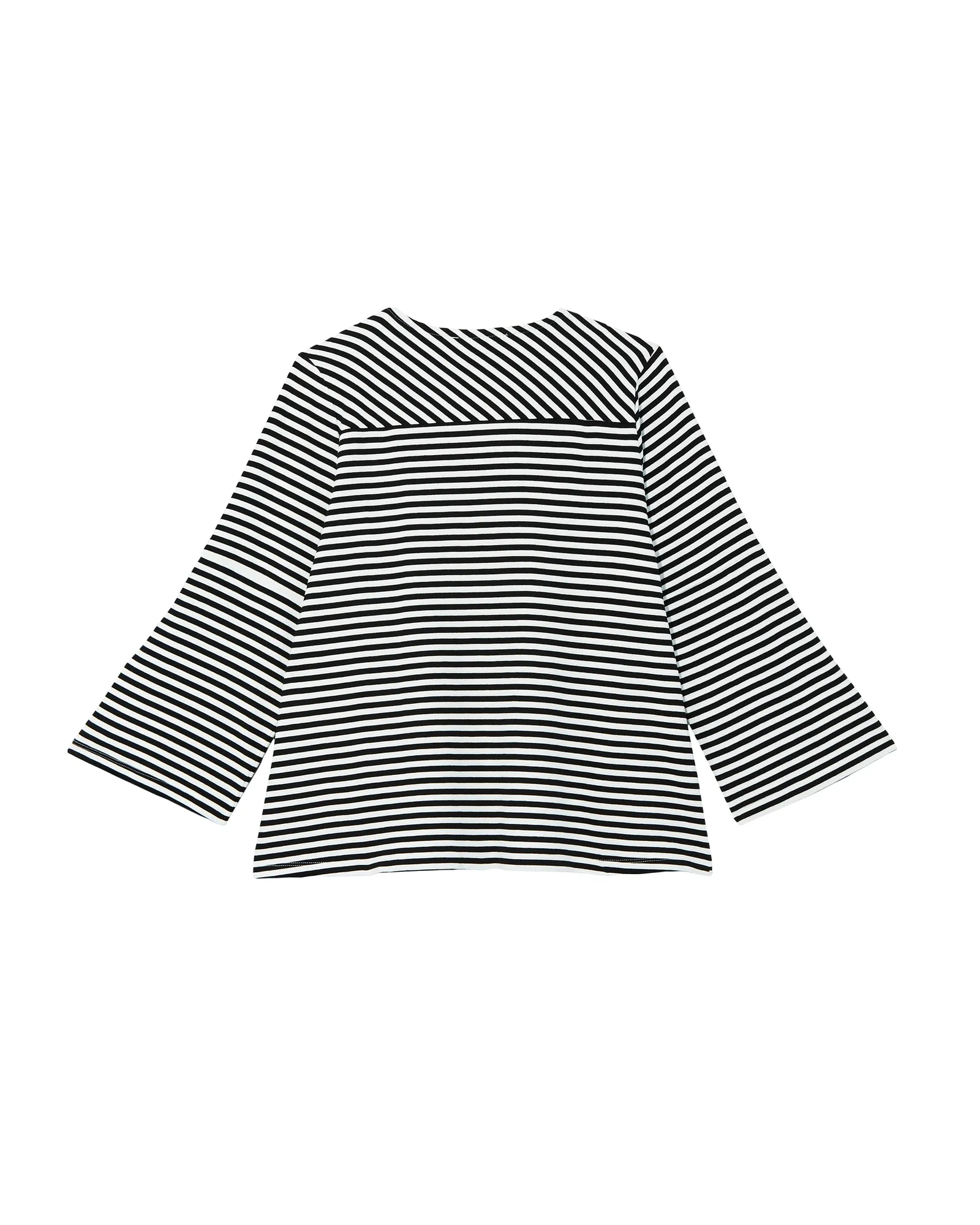 Nadia Pleat Sleeve Top | White / Black