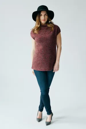 Notting Hill Sleeveless Sweater  - Pink and Grey