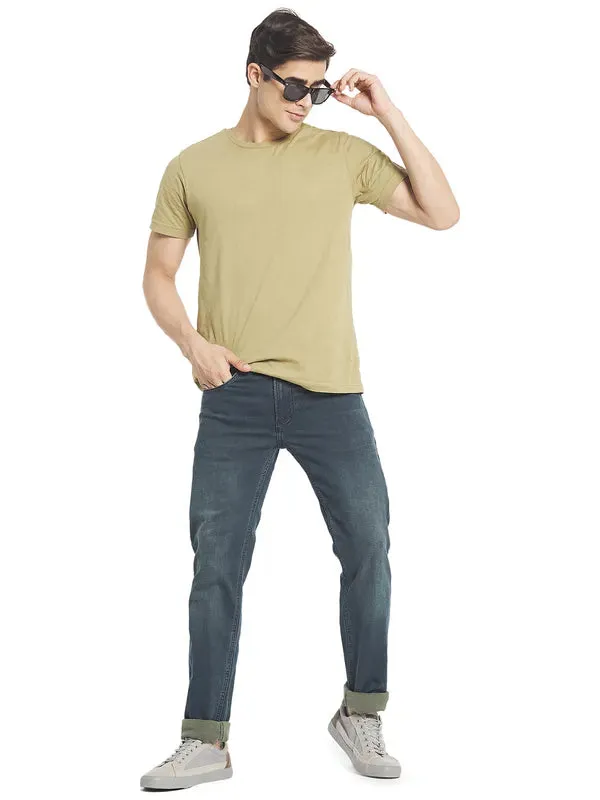 Octave Men Grey Regular Fit Cotton Mid-Rise Jeans