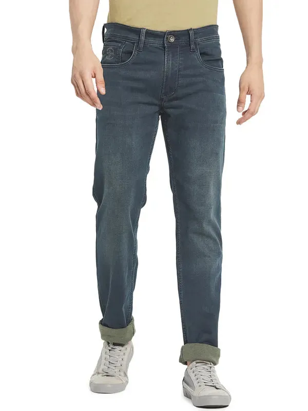 Octave Men Grey Regular Fit Cotton Mid-Rise Jeans