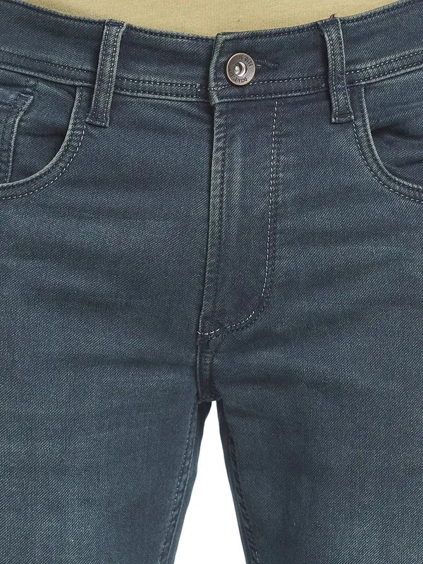 Octave Men Grey Regular Fit Cotton Mid-Rise Jeans