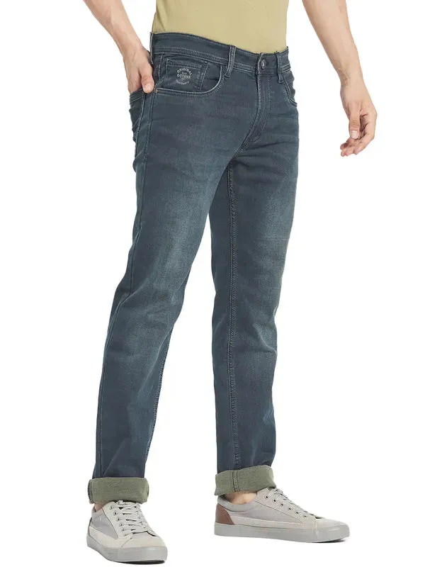 Octave Men Grey Regular Fit Cotton Mid-Rise Jeans