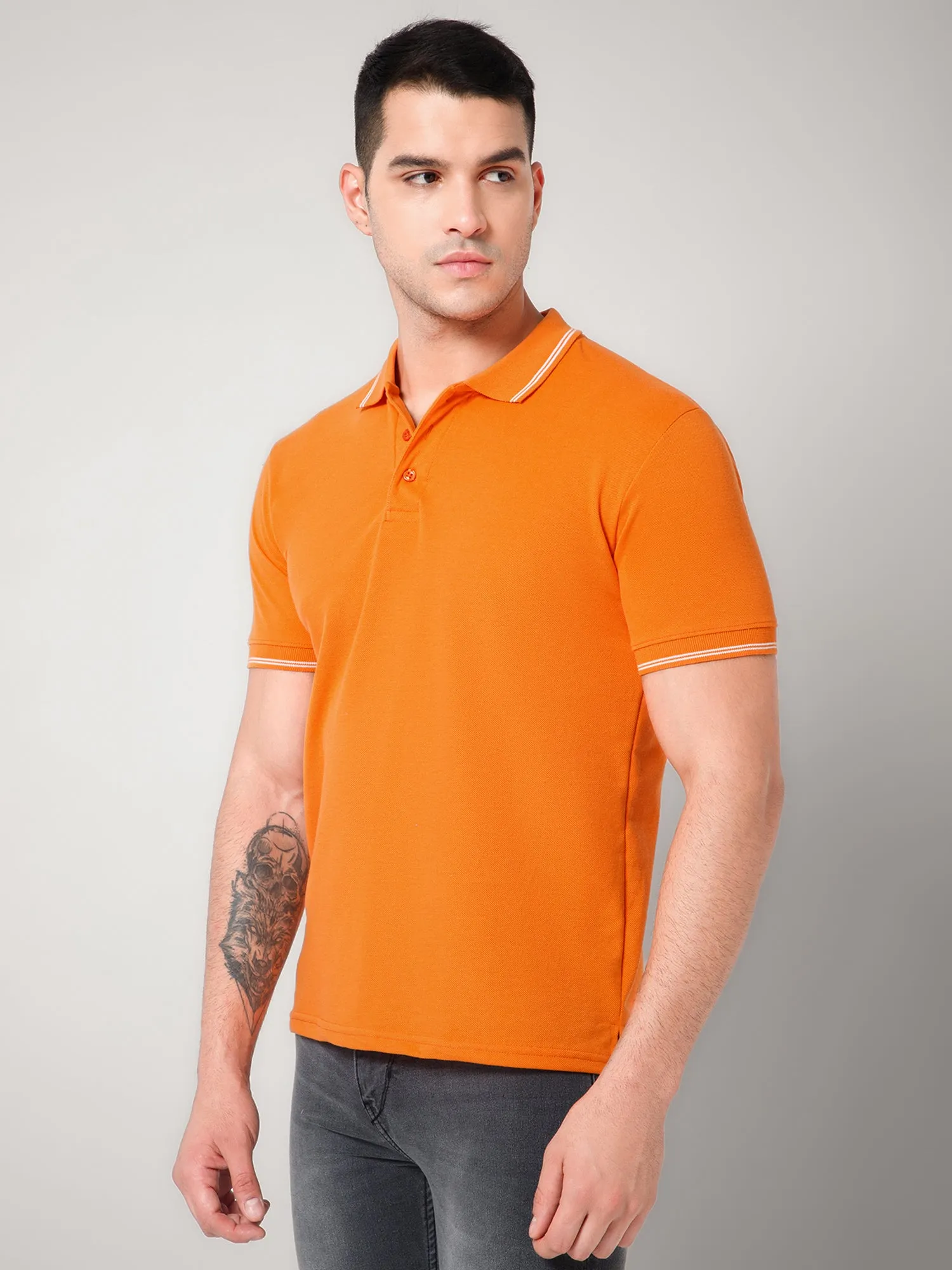 Orange Polo T-shirt