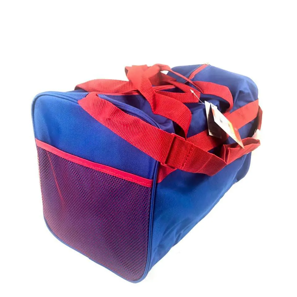 Paw Patrol Team Work! 600D Polyester Blue & Red Duffle Bag PVC with Side Panels