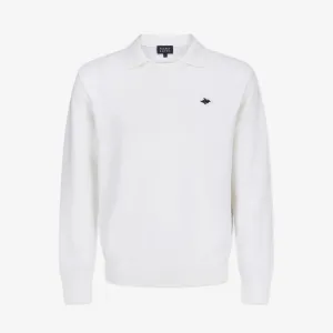 Pearly Gates Men's Long Sleeve Knit Shirt- White