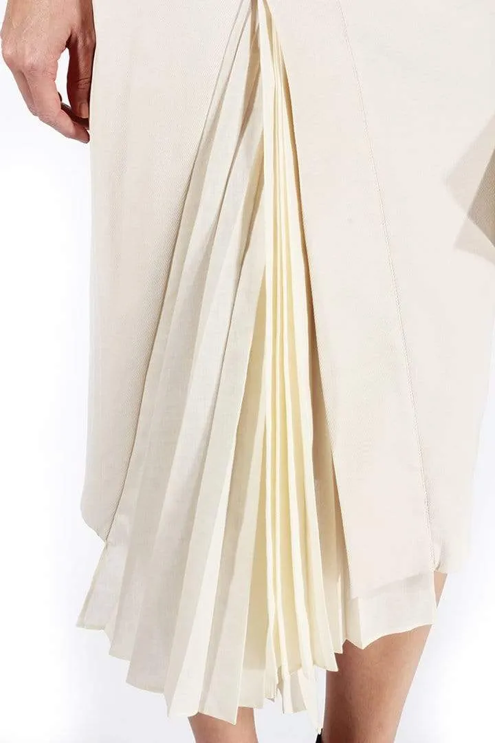 Pencil Skirt With Knife Pleats