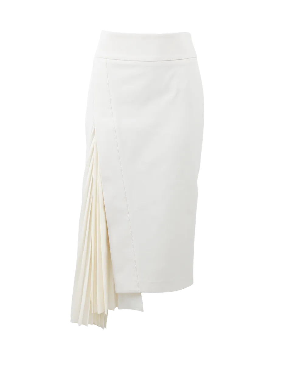 Pencil Skirt With Knife Pleats