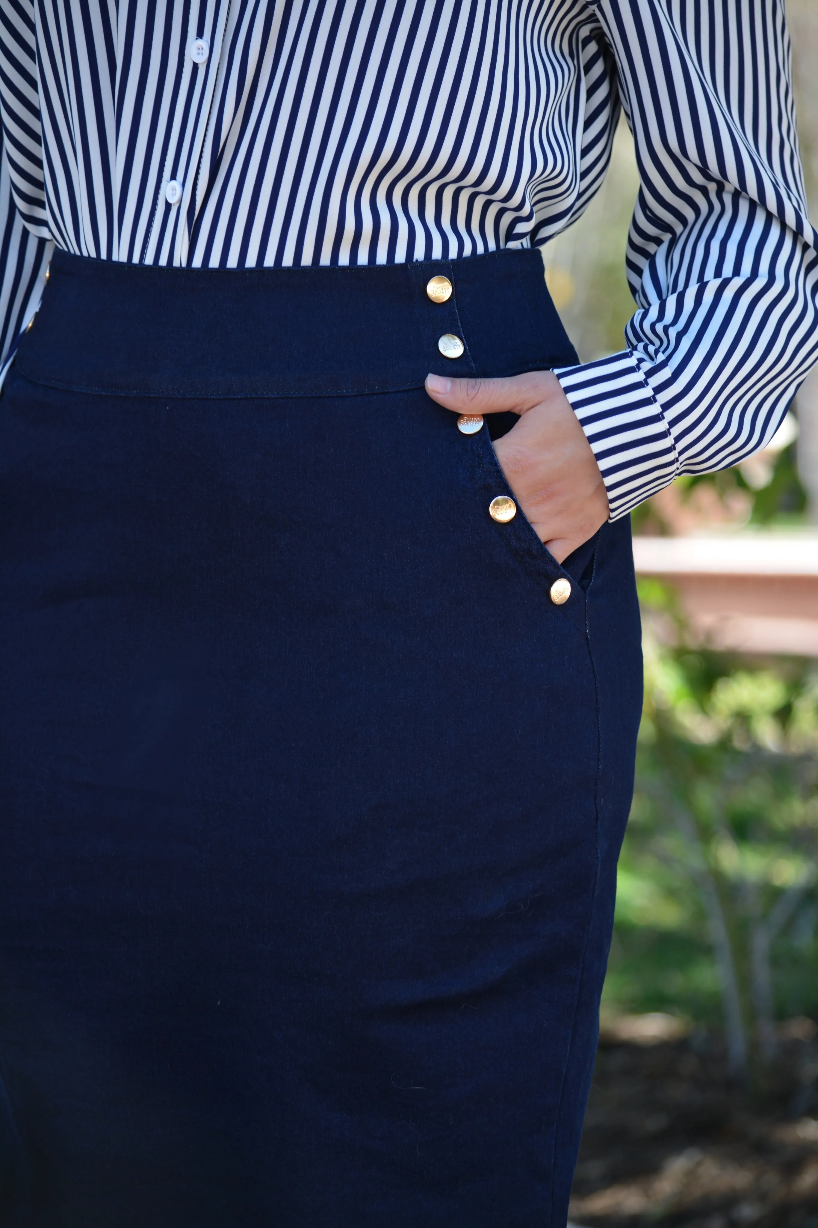 Petra Dark Denim Skirt (Skirt Society Exclusive)