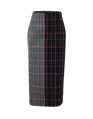 Plaid Pencil Skirt