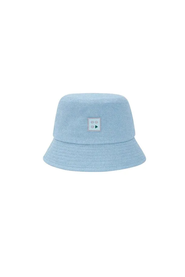 Play Square Logo Denim Bucket Hat