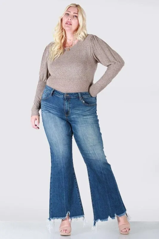 Plus sized Flare Jeans