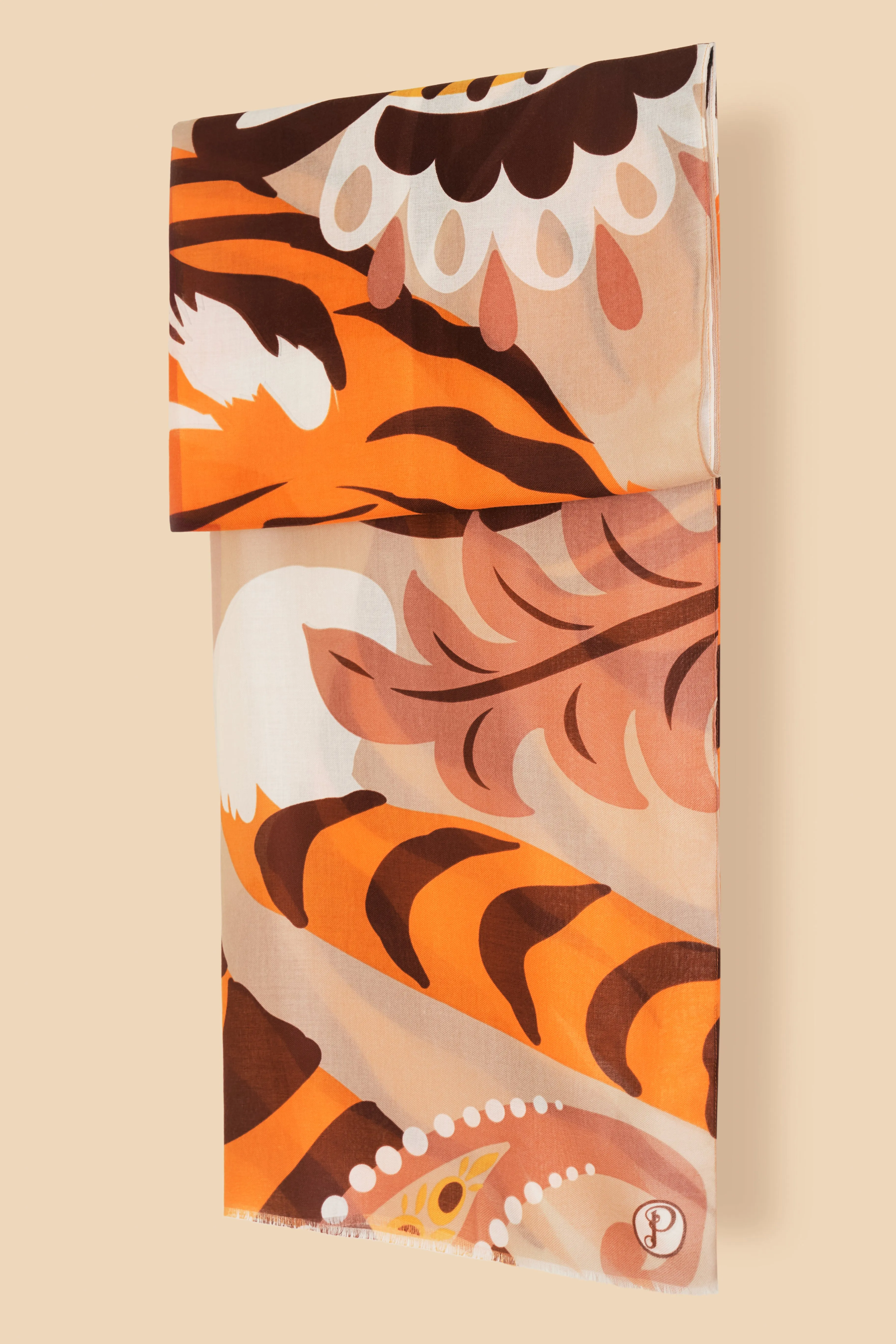 Powder Printed Tiger Scarf