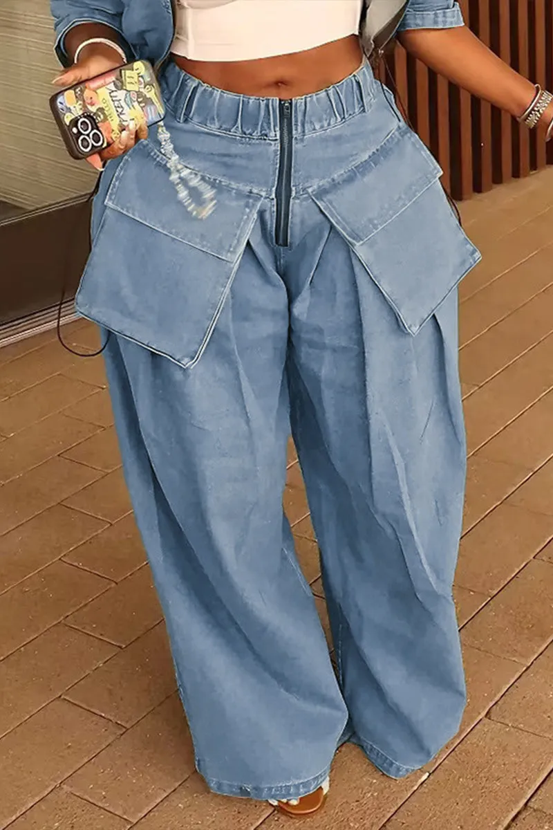 PQ3213 Baggy Denim Pants