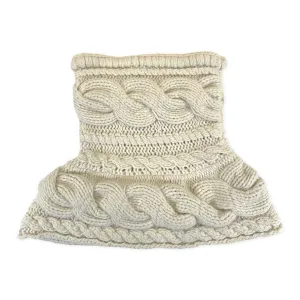 Pringle ecru cashmere scarf sleeve