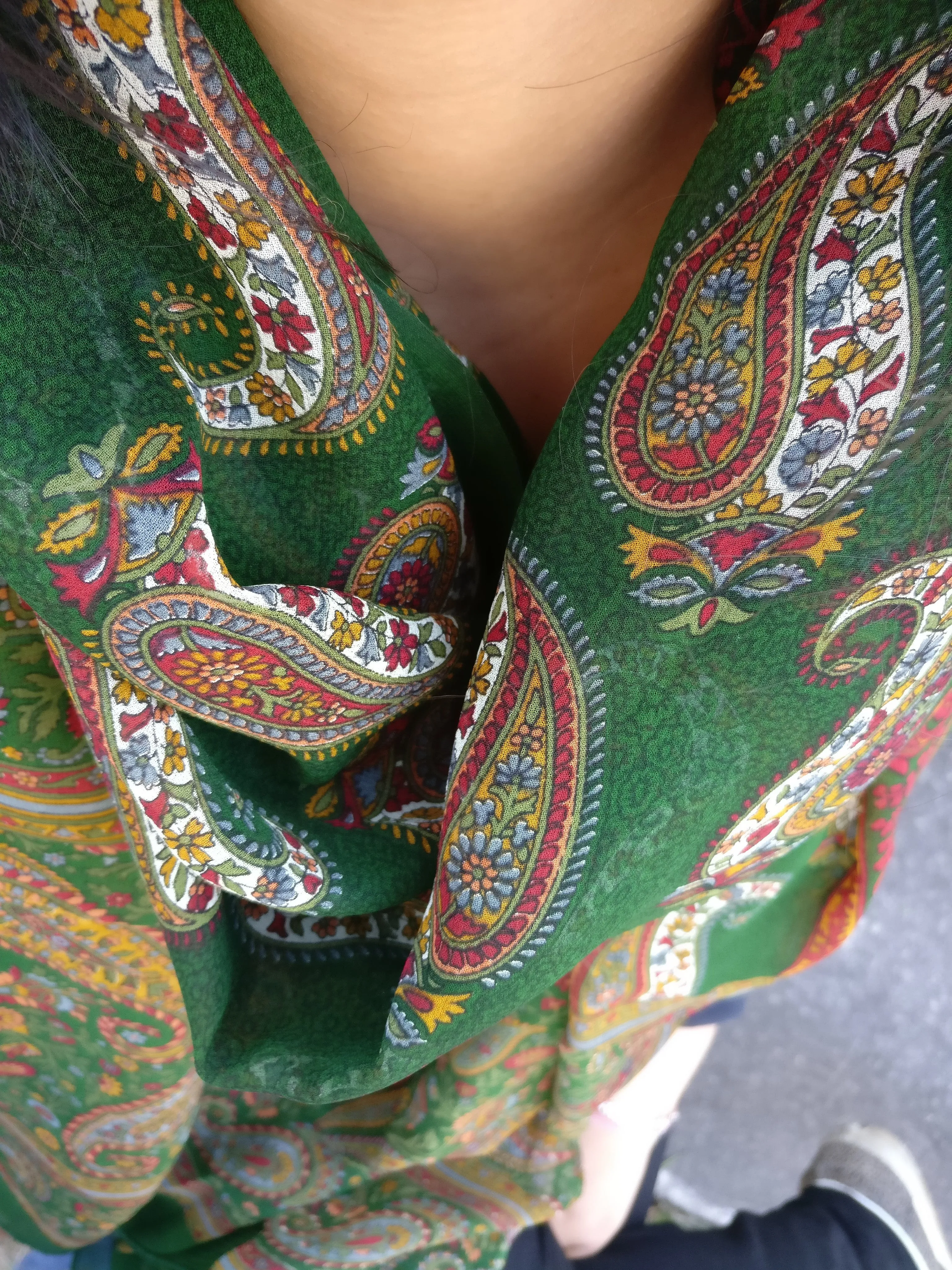 Pure Paisley Silk Scarf for Women