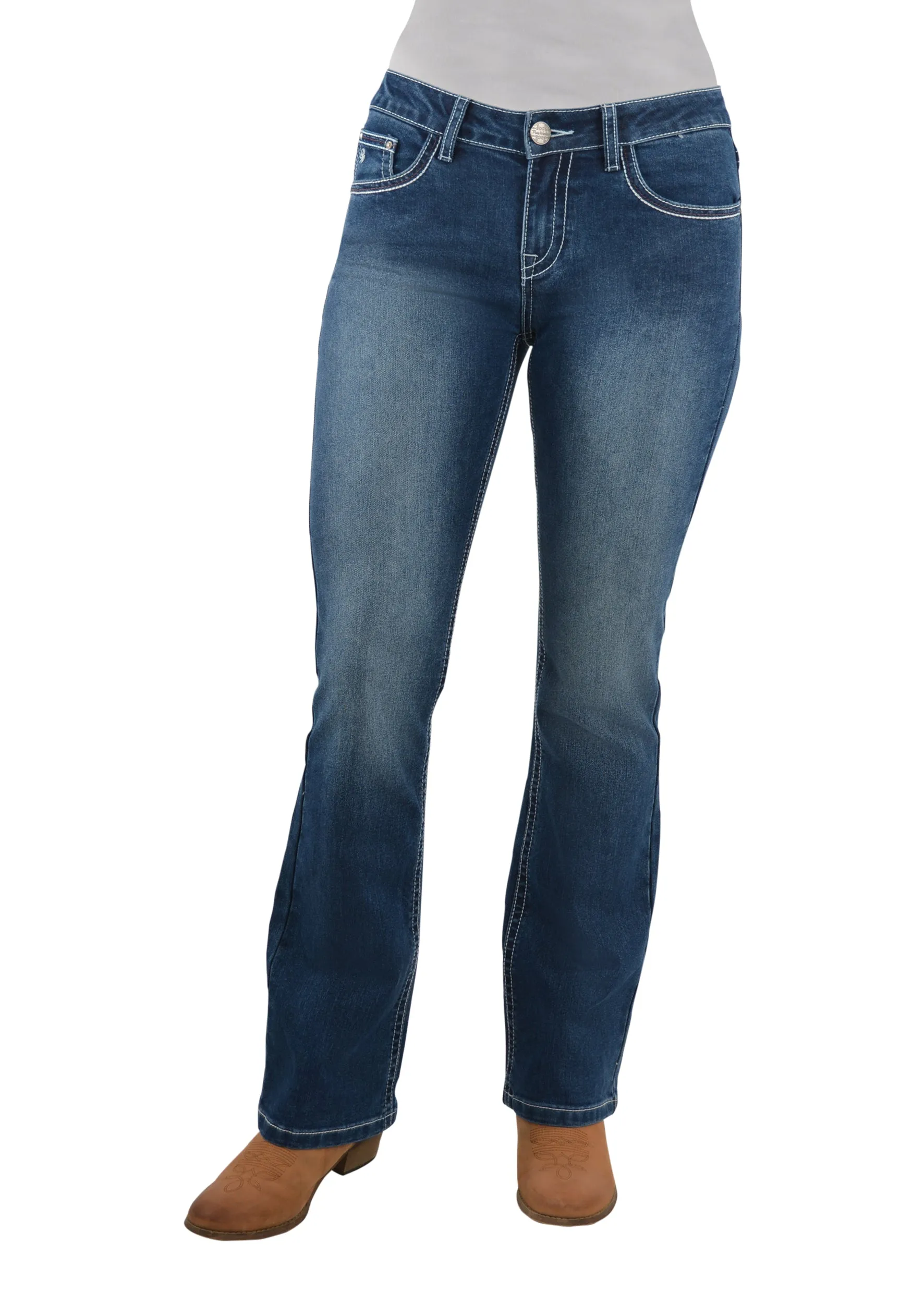 Pure Western Womens Madeleine Bootcut Jean 34" Leg