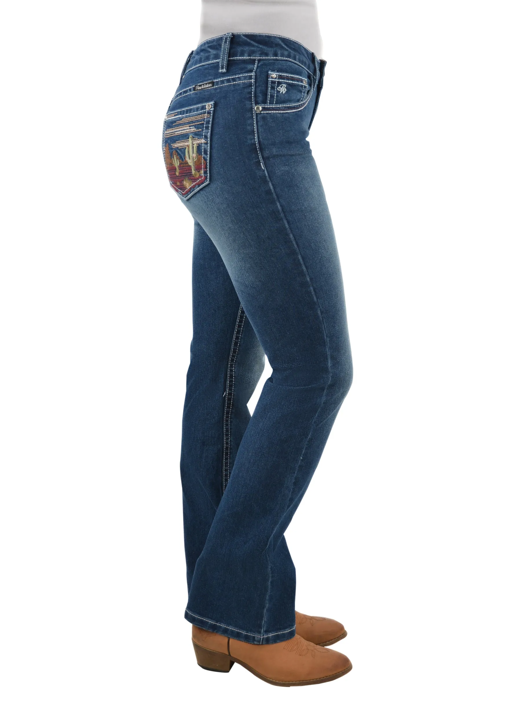 Pure Western Womens Madeleine Bootcut Jean 34" Leg