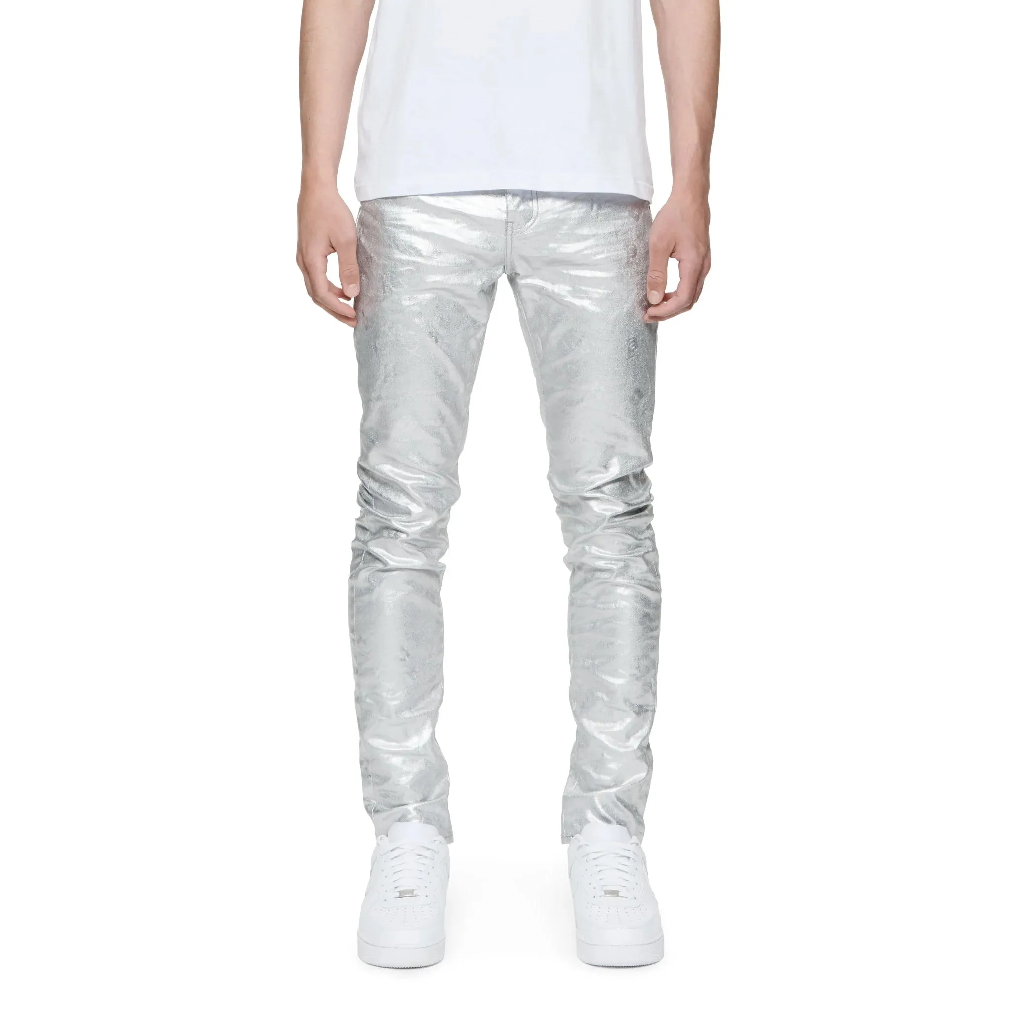 Purple Brand Metallic Monogram Jean