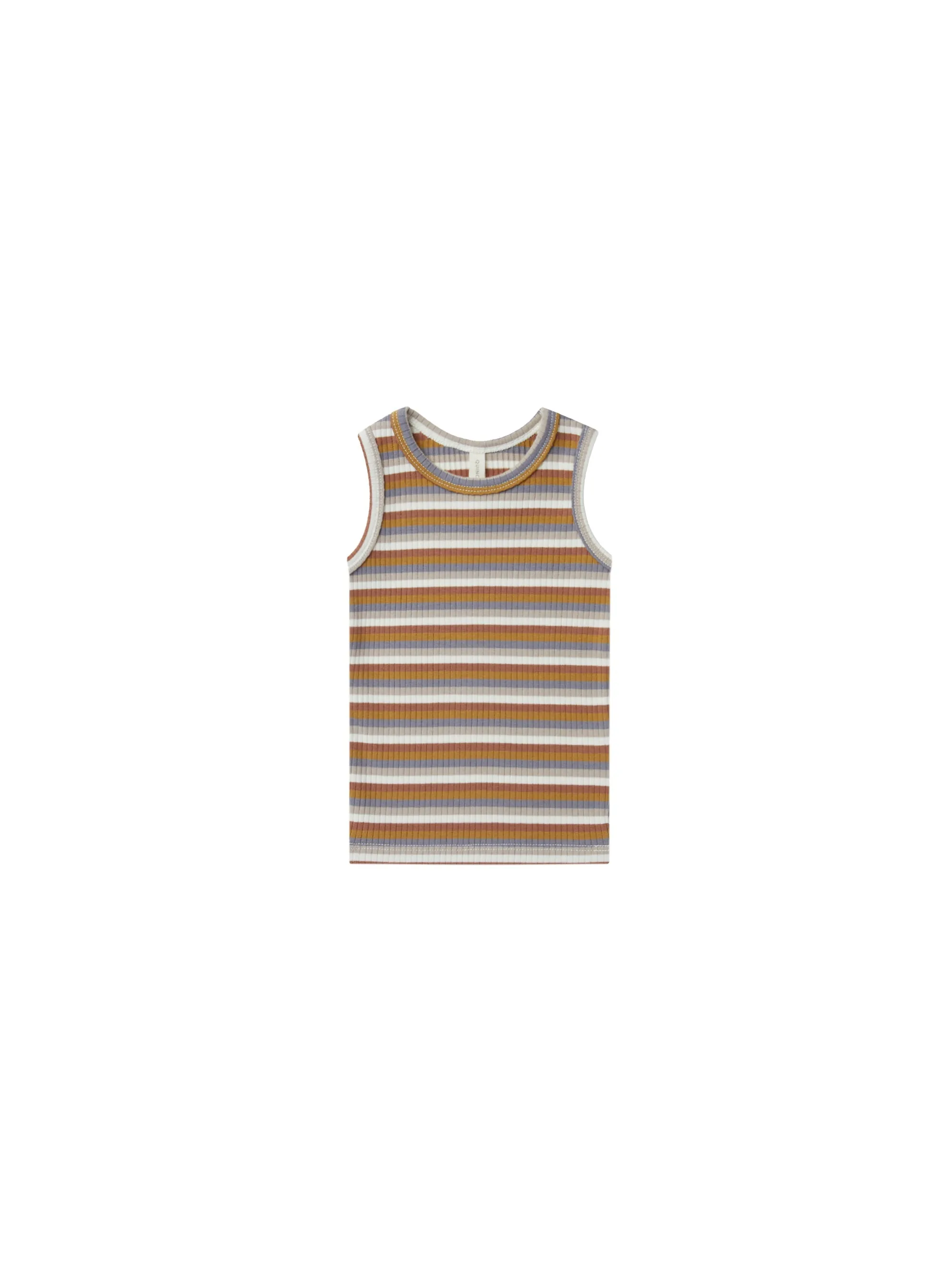 Quincy Mae Ribbed Tank Top | Multi Stripe