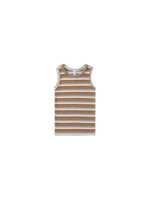 Quincy Mae Ribbed Tank Top | Multi Stripe