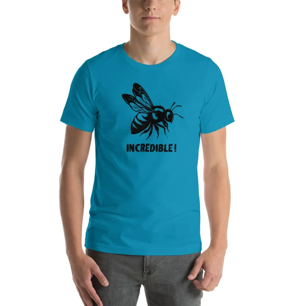 "Bees are Incredible" Bee T-Shirt - Black Print (Adult Unisex / Men's)