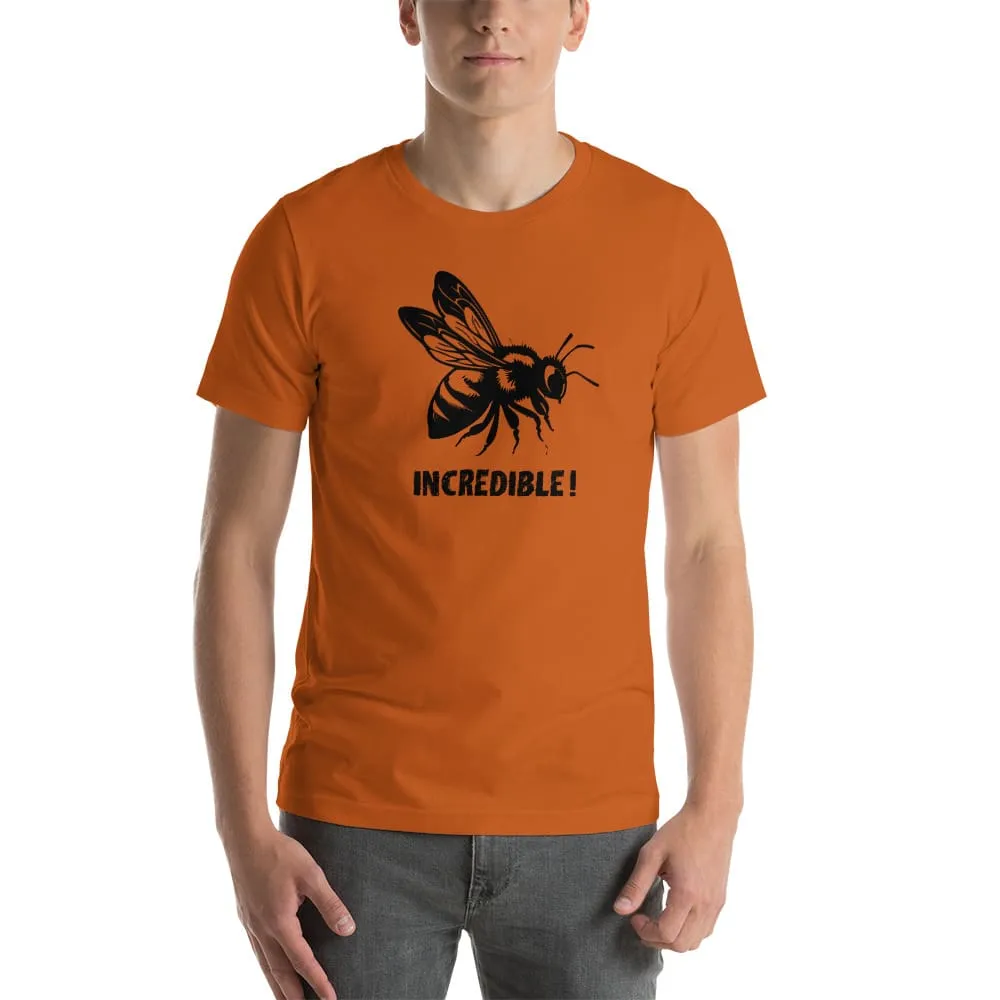 "Bees are Incredible" Bee T-Shirt - Black Print (Adult Unisex / Men's)