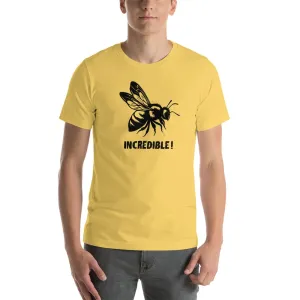 "Bees are Incredible" Bee T-Shirt - Black Print (Adult Unisex / Men's)