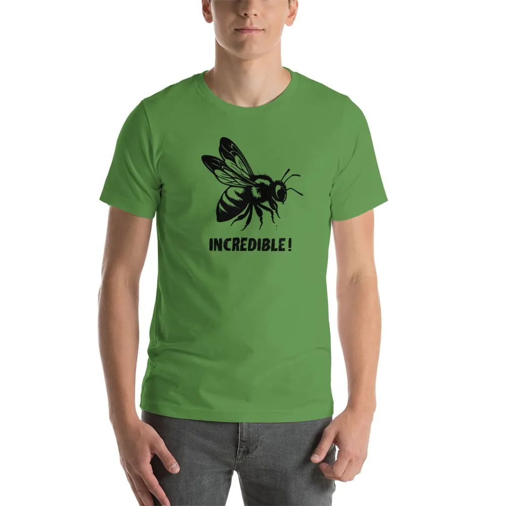 "Bees are Incredible" Bee T-Shirt - Black Print (Adult Unisex / Men's)