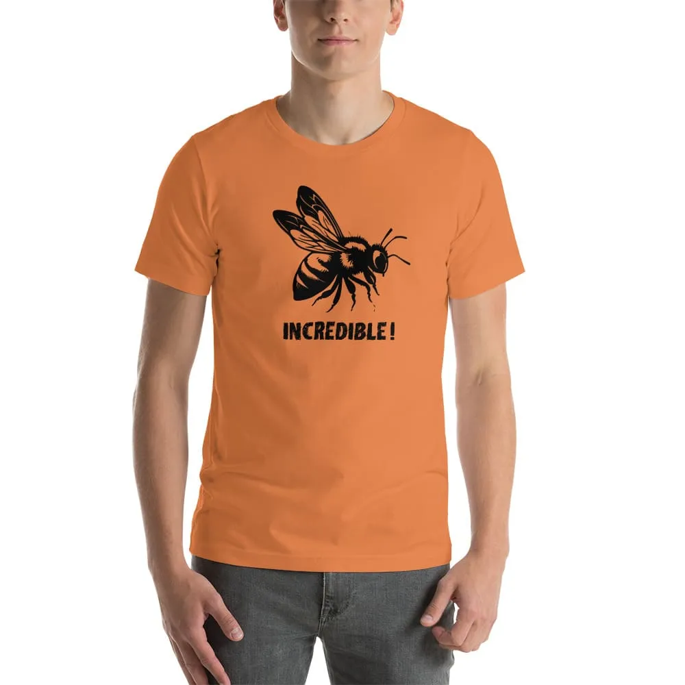 "Bees are Incredible" Bee T-Shirt - Black Print (Adult Unisex / Men's)