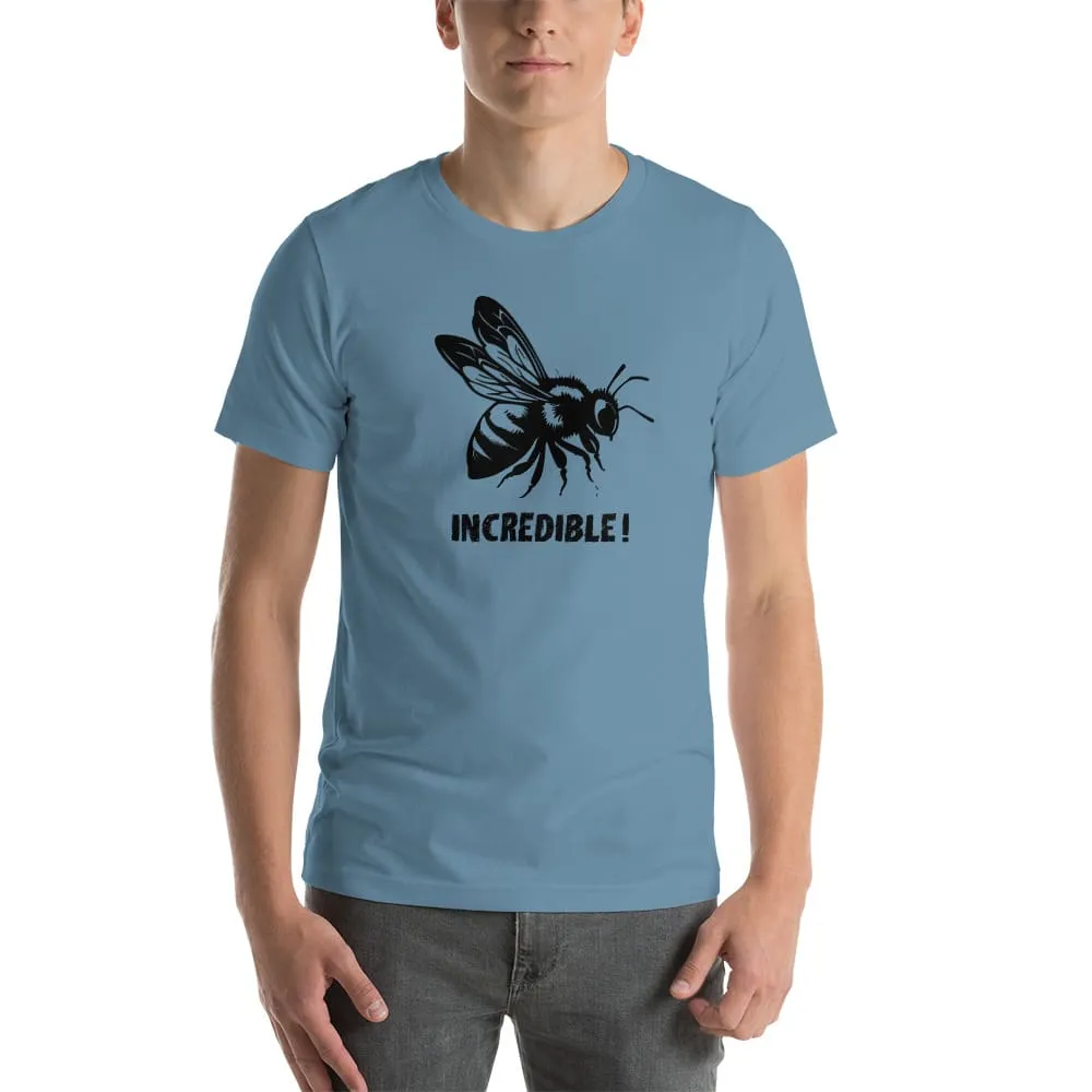 "Bees are Incredible" Bee T-Shirt - Black Print (Adult Unisex / Men's)