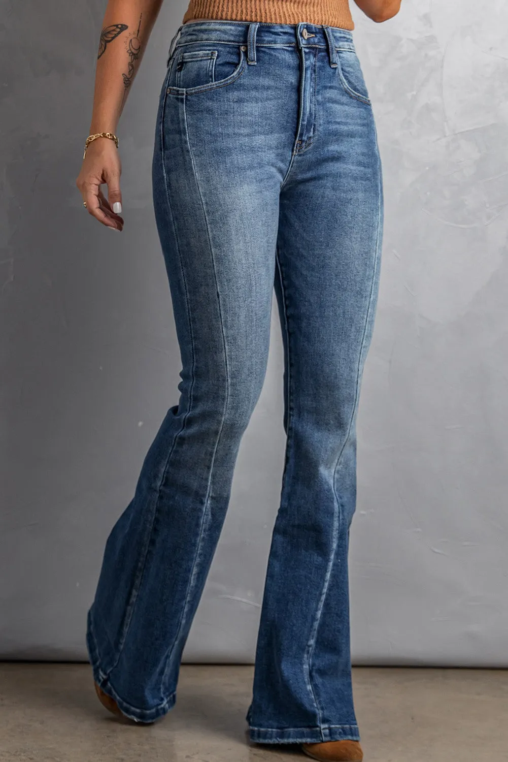 "Buckle Bunny" High Waist Flare Jeans